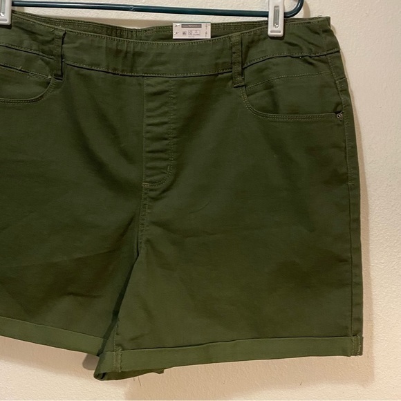 Time And Tru Shorts Women’s Size 16-18 Green‎ New - Picture 3 of 9